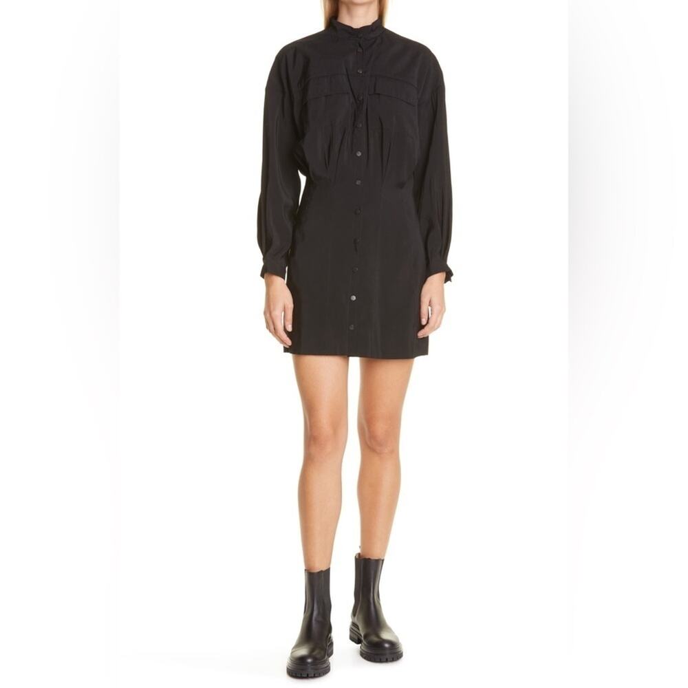 ba&sh Women’s Button Front Long Sleeve Crew Shirtdress size Medium